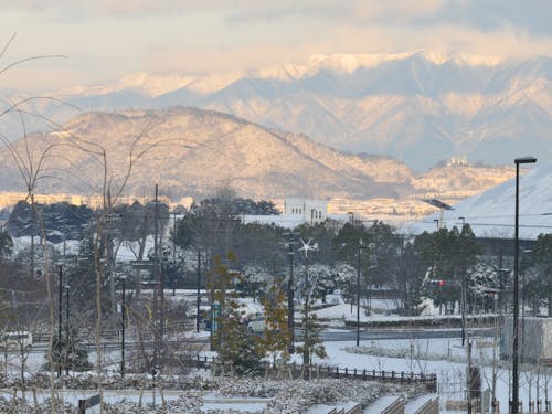 八日市インターチェンジ付近の雪景色。水墨画のようで美しい、イチオシ風景