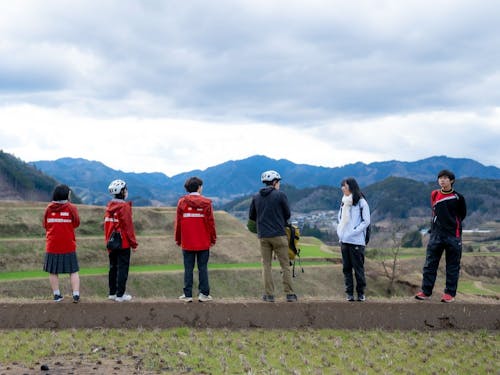 世界農業遺産に認定された高千穂町での取材活動の様子
