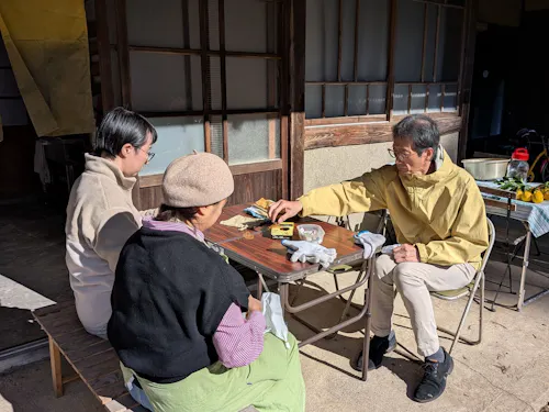 草木染体験の様子