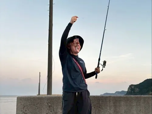 休日は釣りをして楽しみます