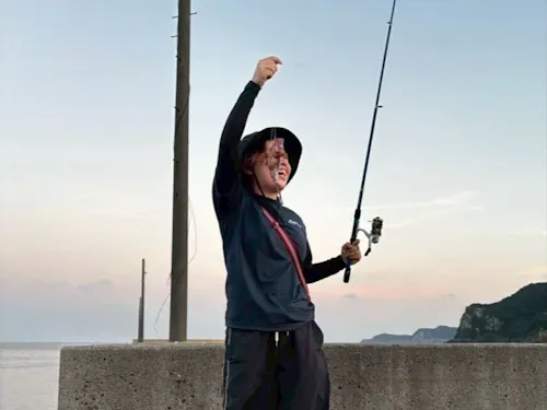 休日は釣りをして楽しみます