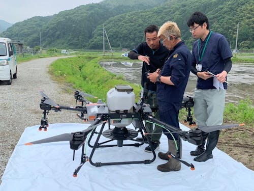 ドローンによる最新の米作りスマート農業