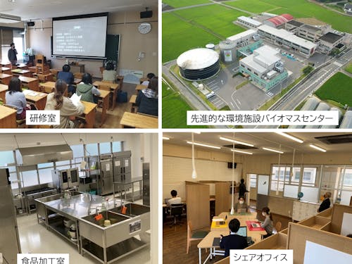 廃校利活用施設「ルフラン」にはカフェのほかに食品加工室やオフィスもあります。