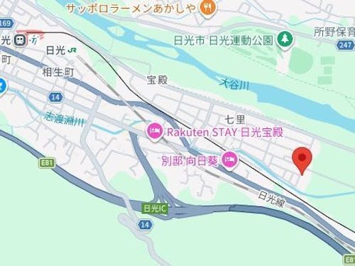 日光温泉 マップ