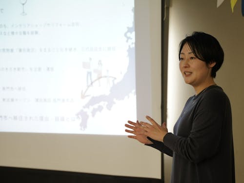 ▲「蒲田商店」土田由里さんのゲストトーク