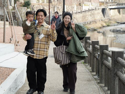 ▲長門湯本温泉街巡りの様子