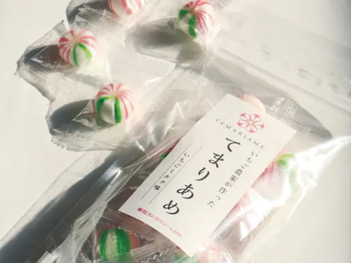 愛荘町いちご農家「愛荘ストロベリーLab.」さんのてまりあめのパッケージデザイン