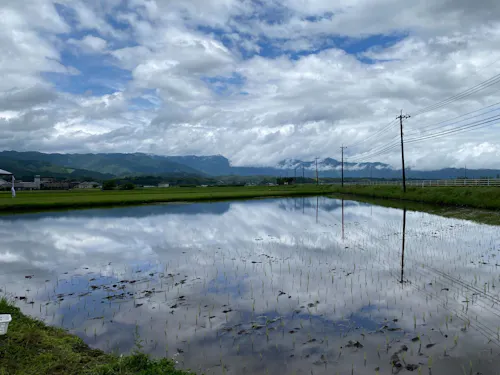美しい山々に囲まれての作業は格別！