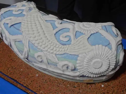 私が立体造形を担当した鯉と菊