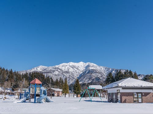 壮大な雪景色に喜ぶ子供に、私も嬉しくなります。