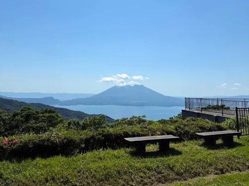 錦江湾と桜島を望みながらのキャンプ