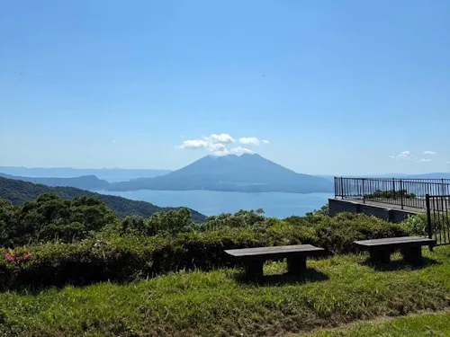 錦江湾と桜島を望みながらのキャンプ