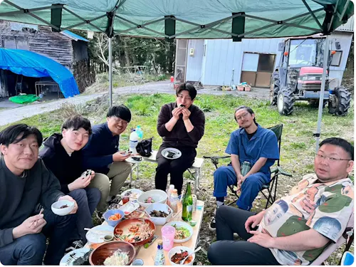 BBQの様子
