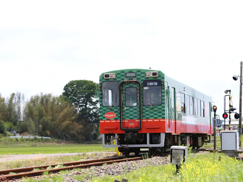 益子を走る真岡鉄道