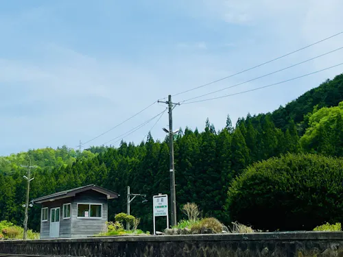 JR川前駅での風景