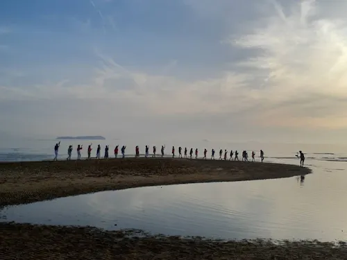 日没近くなり、より幻想的な光景に