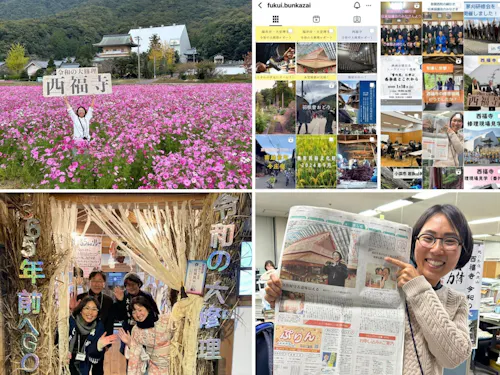 初代隊員・山本さん。旬な文化財の情報をコンスタントに発信していきます!