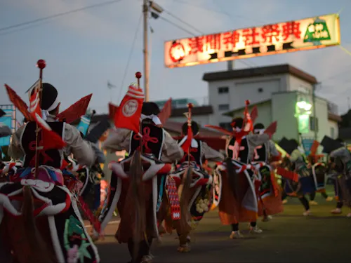 毎年9月に行われる、浅間神社祭典・藤琴豊作踊り