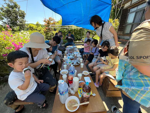 先輩移住ファミリーとBBQ