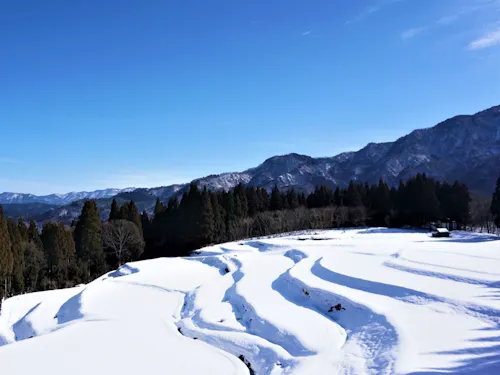 雪の棚田(香美町小代区)