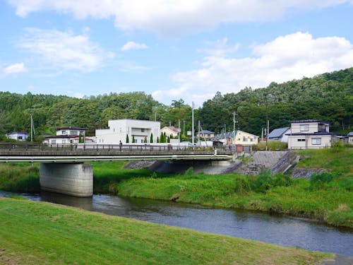 雪谷川沿いの風景