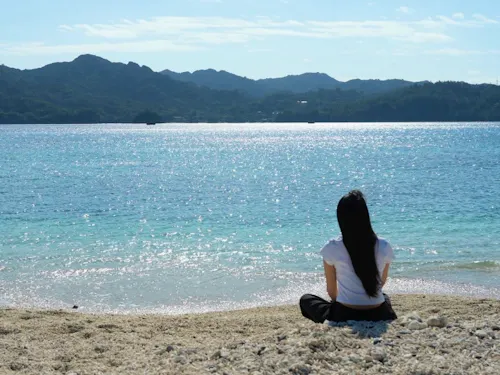 直売所のすぐ裏は海のある公園。海をみながら休憩。