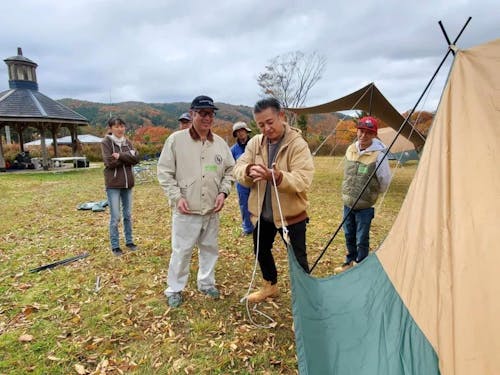 移住者交流会のデイキャンプで講師をしたときの様子