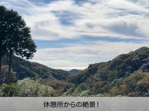 休憩所からは海も見える絶景が