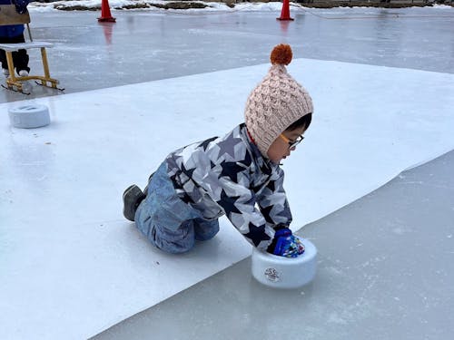 【気候】冬だけの特別な遊び場、田んぼリンク