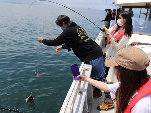 ▲室蘭de手ぶらフィッシングの様子