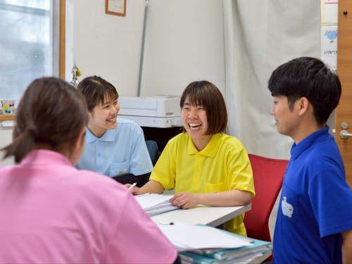 チーム一丸となって支援を行う。