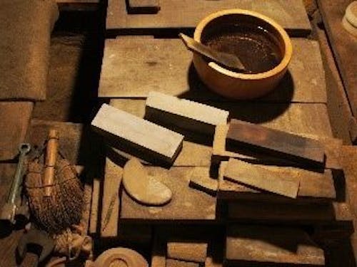 工房にある道具の多くは手作りです。