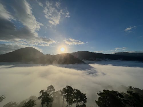 津和野城趾から見える雲海(秋頃)