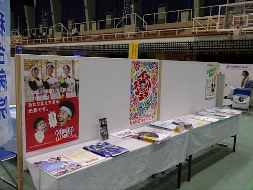 企業パンフレットの配架ブースも!