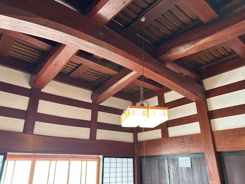 「枠の内」と呼ばれる伝統的な造り。（太美山体験ハウス）