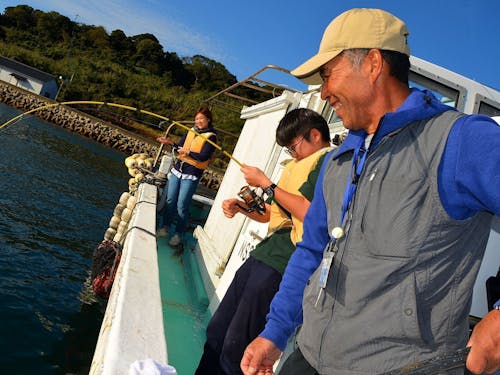 船釣り体験の様子