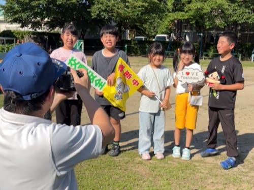 広報誌撮影の様子