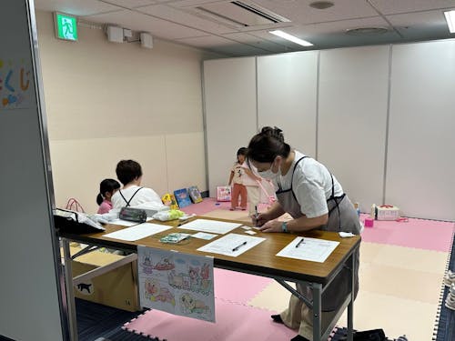 ご家族でのご来場も多く、託児スペースも賑やかでした