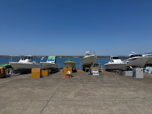 係留されているプレジャーボートは札幌、江別、岩見沢方面からも集まります