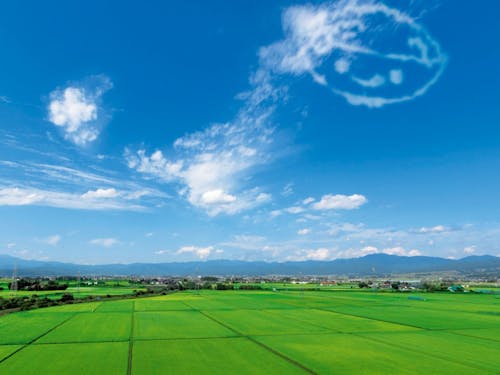 湯川村の田園風景