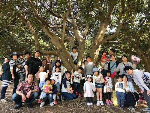 横浜でも親子イベントは自然の中で^^(根岸森林公園にて))