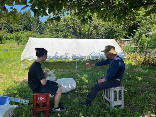 地域にいる動物を知りたい!という高校生をヤギ農家さんにつないだり