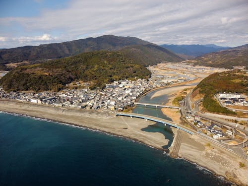 清流安田川、太平洋がすぐ側にある町です。