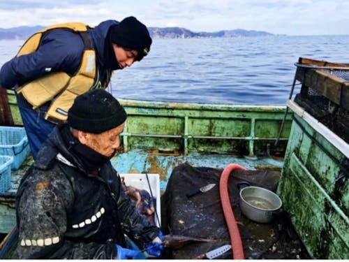 地元の方と漁へ