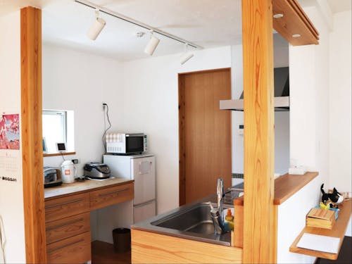 開放的な対面キッチン