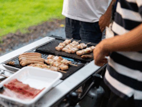 過去のツアーの様子② とれたて野菜でバーベキュー