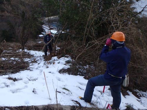 測量をしている様子