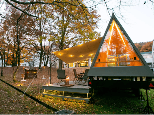 ホテル内にオープンしたグランピングフィールド