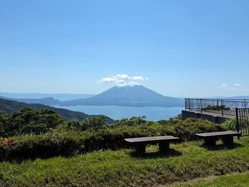 錦江湾と桜島を望みながらのキャンプ