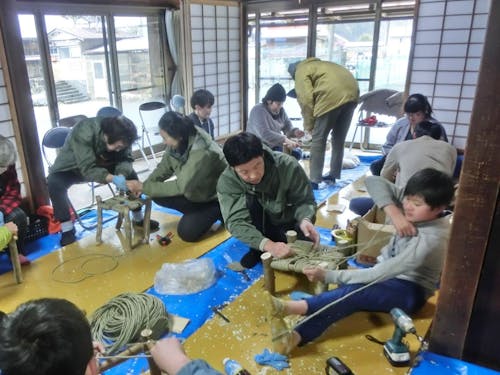 移住体験住宅でのミニスツールショップ